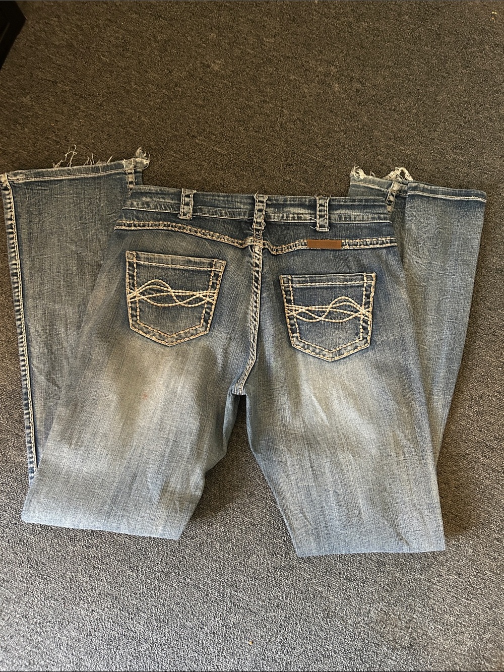 Cowgirl Tuff Blue Distressed Denim Jeans